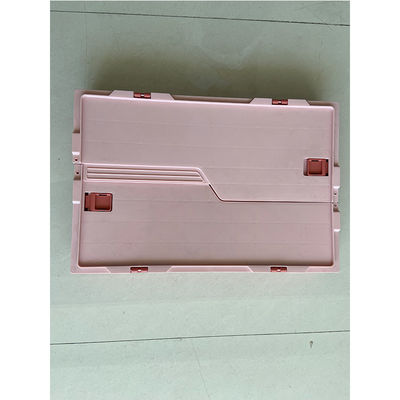 부착된 덮개와 접힌 HDPE 플라스틱 저장 나무상자